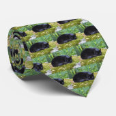 Lucky black cat stropdas (Opgerold)