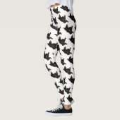 Lucky Black Cat Tum's Up Dancing Leggings (Links)