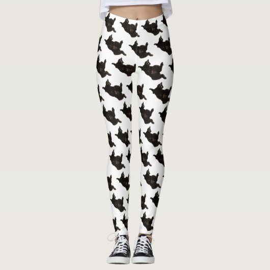 Lucky Black Cat Tum's Up Dancing Leggings (Voorkant)