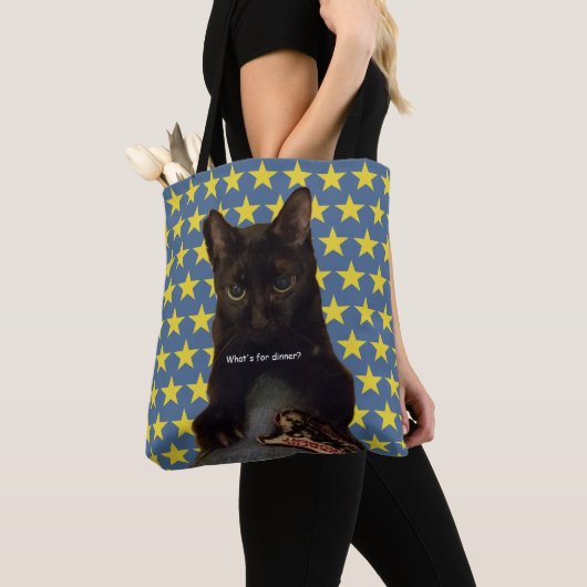 Lucky Black Cat w/sterren 2way Tote Bag (Dichtbij)