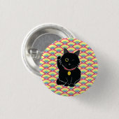 Lucky Black Cat Zelda Button (Voorkant /achterkant)