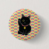 Lucky Black Cat Zelda Button (Voorkant)