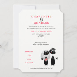 Lucky Black Cats Bride | Bruine paardenweddenschap Kaart