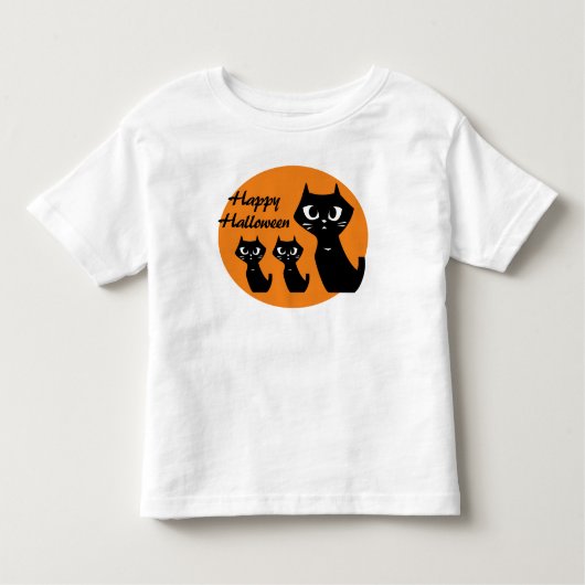 Lucky Black Cats Halloween Ver. Kinder Shirts (Voorkant)