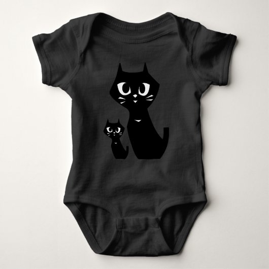 Lucky Black Cats Smile Romper (Voorkant)