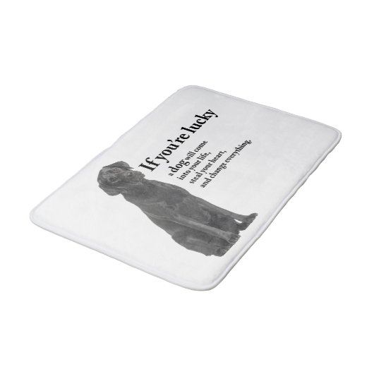 Lucky Black Lab Badmat (Gekanteld)