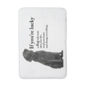 Lucky Black Lab Badmat (Voorkant Verticaal)