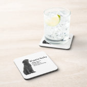 Lucky Black Lab Bier Onderzetter (Rechterzijde)