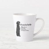 Lucky Black Lab Latte Mok (Rechts)