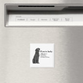 Lucky Black Lab Magneet (Insitu (Vaatwasser))