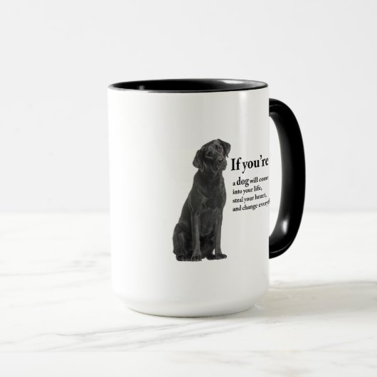 Lucky Black Lab Mok (Voorkant rechts)