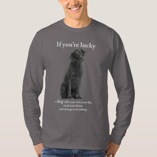 Lucky Black Lab T-shirt (Voorkant)