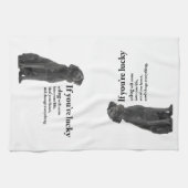 Lucky Black Lab Theedoek (Horizontaal)