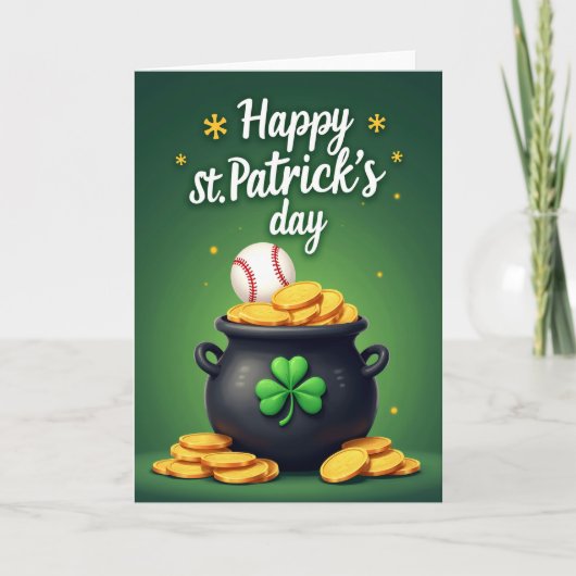 Lucky Black Pot St Patricks Day Card Kaart (Voorkant)