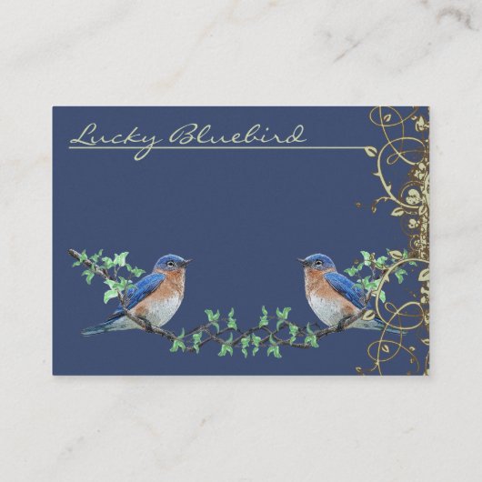 Lucky Blauwvogels ontwerp Visitekaartje (Achterkant)