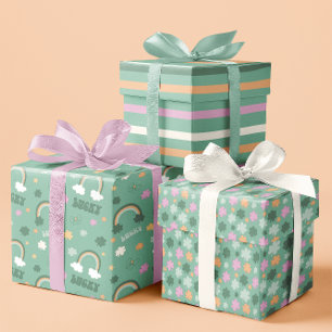 Lucky Bleke Green Whimsical St. Patrick's set van  Inpakpapier Vel