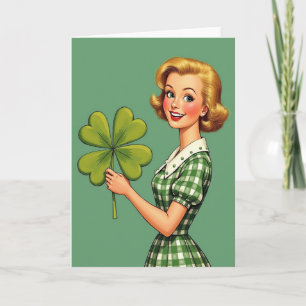 Lucky Blonde Retro Pop Art Kaart