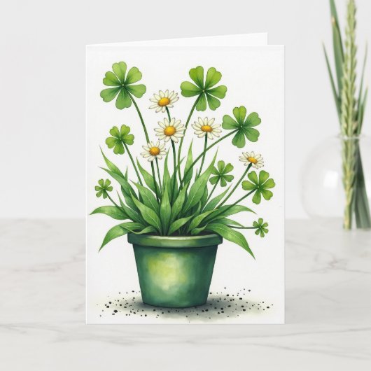 Lucky Blooms Watercolor Kaart (Voorkant)