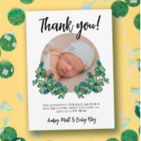 Lucky Blue Clovers Foto Jongen Baby shower