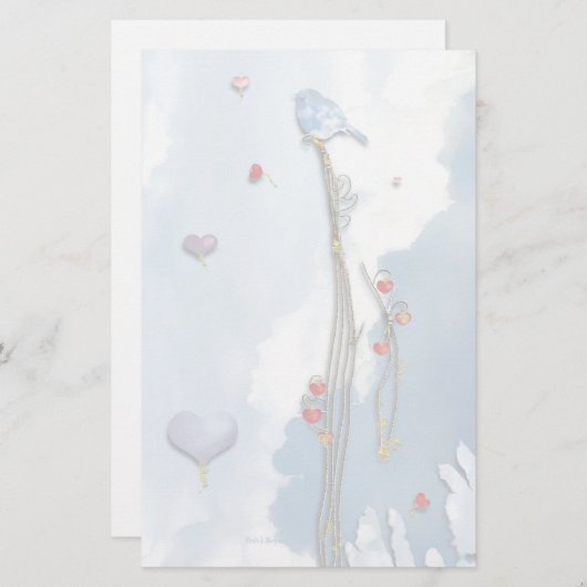 Lucky Bluebird! Briefpapier (Voorkant / Achterkant)