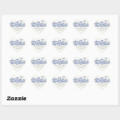  Lucky Bluebird Navy Wedding Stickers (Vel)