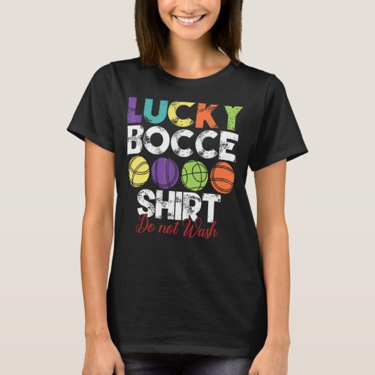 Lucky Bocce Ball Player T-shirt (Voorkant)