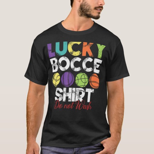 Lucky Bocce Ball Player T-shirt (Voorkant)