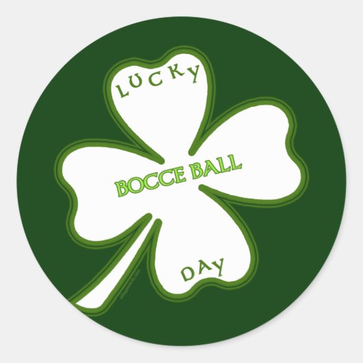 Lucky Bocce Ball Ronde Sticker (Voorkant)