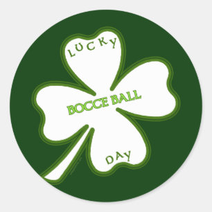 Lucky Bocce Ball Ronde Sticker