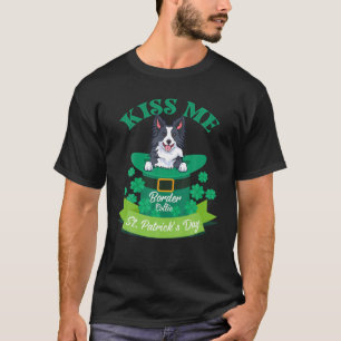 Lucky Border Collie Hondenliefhebber St. Patrick's T-shirt