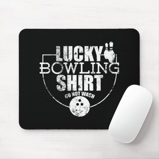 Lucky Bowling Fun Gift voor Bowlers Muismat (Met muis)