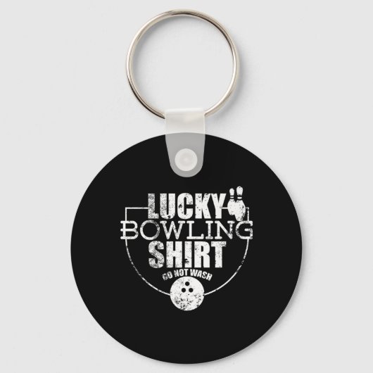 Lucky Bowling Fun Gift voor Bowlers Sleutelhanger (Voorkant)