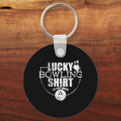 Lucky Bowling Fun Gift voor Bowlers Sleutelhanger (Voorkant)