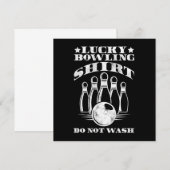 Lucky Bowling Shirt Do Not Wash Bowler Strike Gift Kaart (Voorkant / Achterkant)