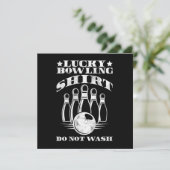Lucky Bowling Shirt Do Not Wash Bowler Strike Gift Kaart (Staand voorkant)