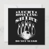 Lucky Bowling Shirt Do Not Wash Bowler Strike Gift Kaart (Voorkant)