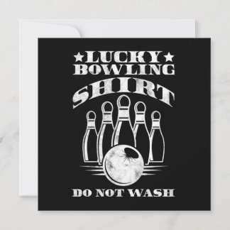 Lucky Bowling Shirt Do Not Wash Bowler Strike Gift Kaart
