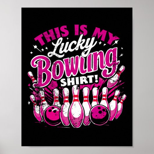 Lucky Bowling Shirt was geen grappige prijsopgave Poster (Voorkant)