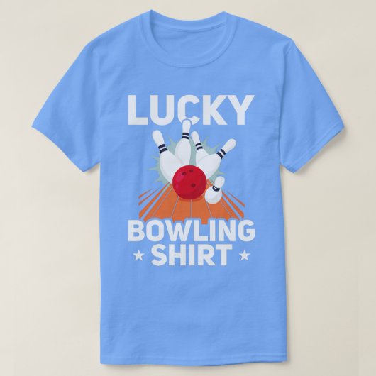 Lucky bowling team bowling bowler T T-shirt (Design voorkant)