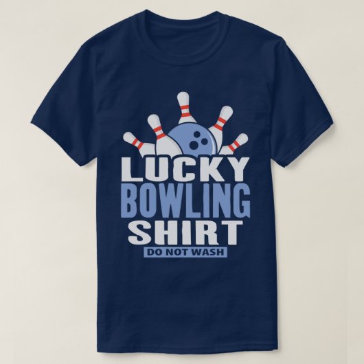 Lucky Bowling was geen grappige Bowling Bowler Bow T-shirt (Design voorkant)