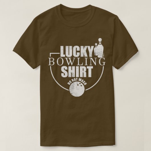Lucky Bowling wast geen Funny Tenpin T T-shirt (Design voorkant)