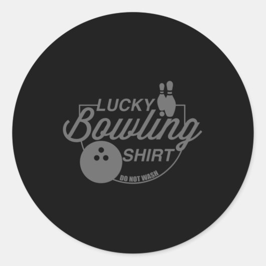 Lucky Bowling wast geen gratis prijsopgave voor Bo Ronde Sticker (Voorkant)