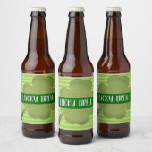 Lucky Brew, Green Striped label. Bier Etiket (Flessen)
