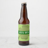 Lucky Brew, Green Striped label. Bier Etiket (Voorkant)