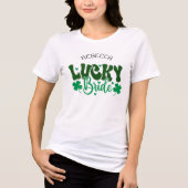 Lucky Bride - Custom St. Patrick's Day Wedding Tri-Blend Shirt (Voorkant)