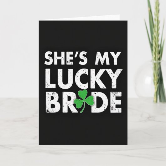 Lucky Bride Shamrock Kaart (Voorkant)