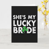 Lucky Bride Shamrock Kaart (Gele Bloem)
