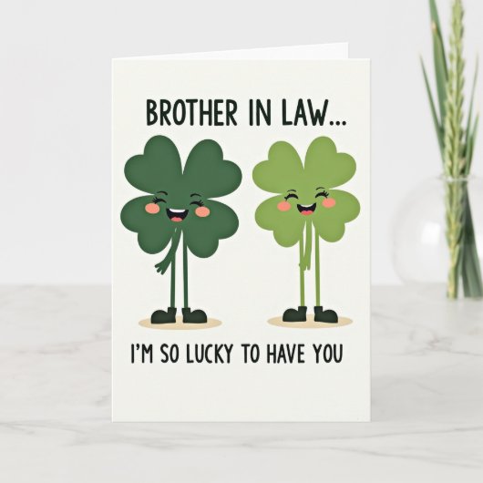 Lucky Broer Van Mijn Vrouw Kaart (Voorkant)