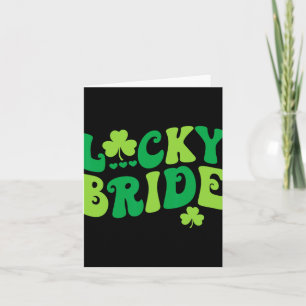 Lucky bruid bruidegom koppels bijpassende bruiloft kaart