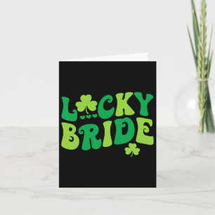 Lucky bruid bruidegom koppels bijpassende bruiloft kaart